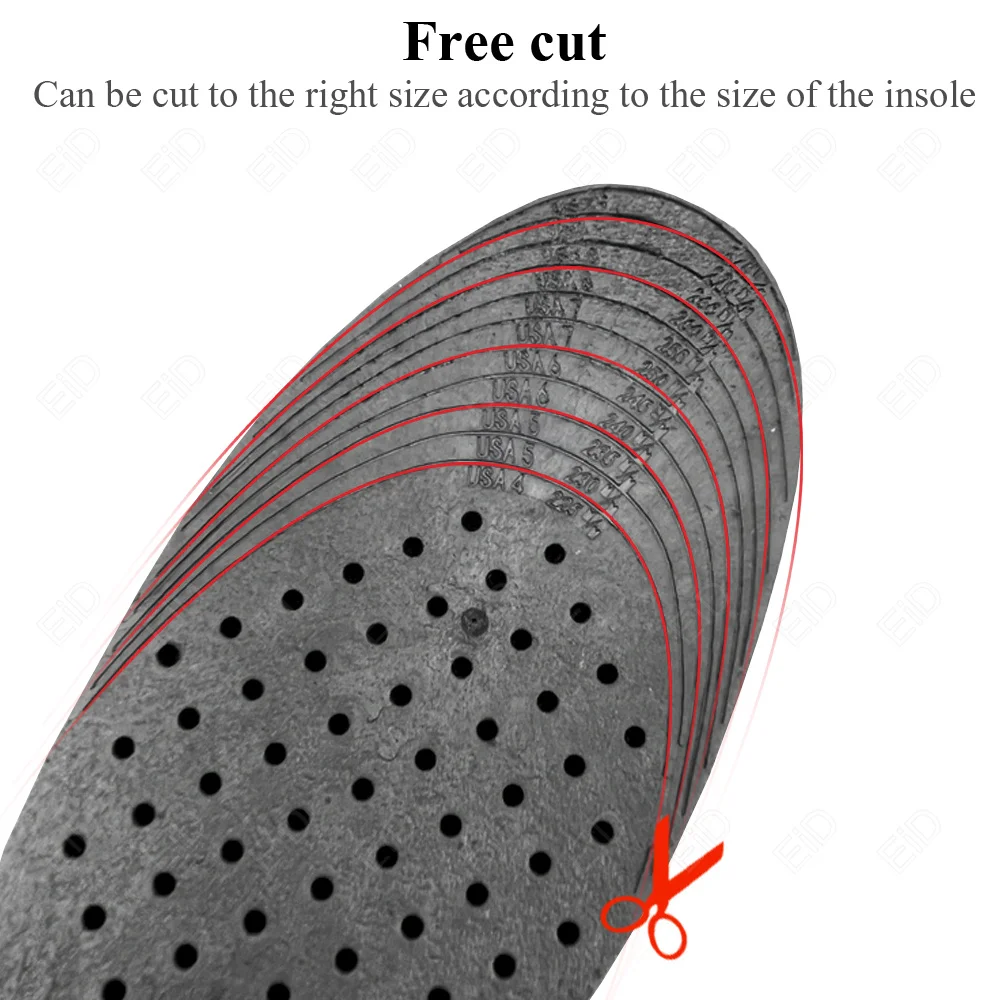 EiD 3-9cm Height Increase Insole Cushion Height Lift Adjustable Cut Shoe Heel Insert Taller shockarch Support Absorbant Foot Pad