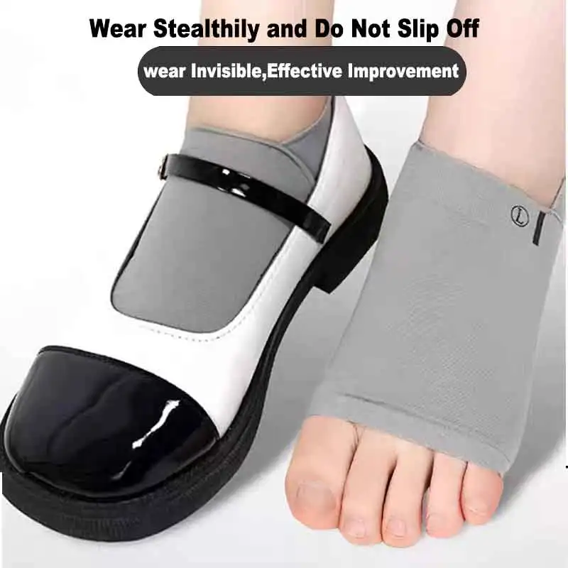 Silicone Arch Support Insoles for Woman Men Flat Foot Corrector Plantar Fasciitis Pain Relief Sleeve Socks Orthotic Insoles