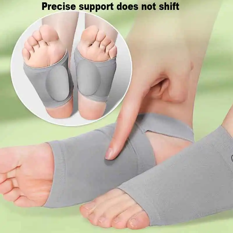 Silicone Arch Support Insoles for Woman Men Flat Foot Corrector Plantar Fasciitis Pain Relief Sleeve Socks Orthotic Insoles