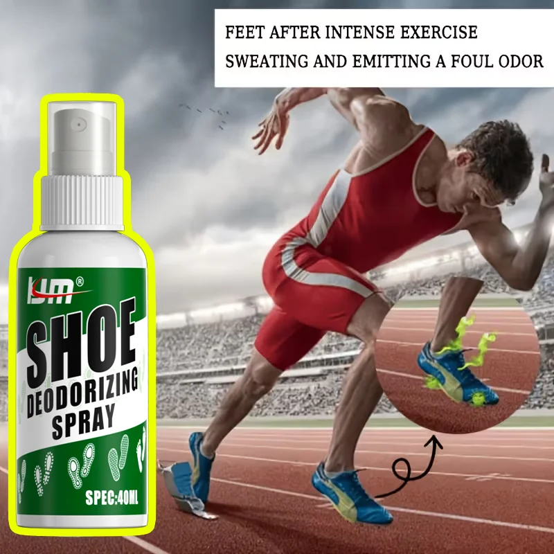 LJM Shoe Deodorizing Spray Smelly Shoes Odor Remover Sneaker Foot Mint Fresh Deodorant For Sports Gym Boots 40ml