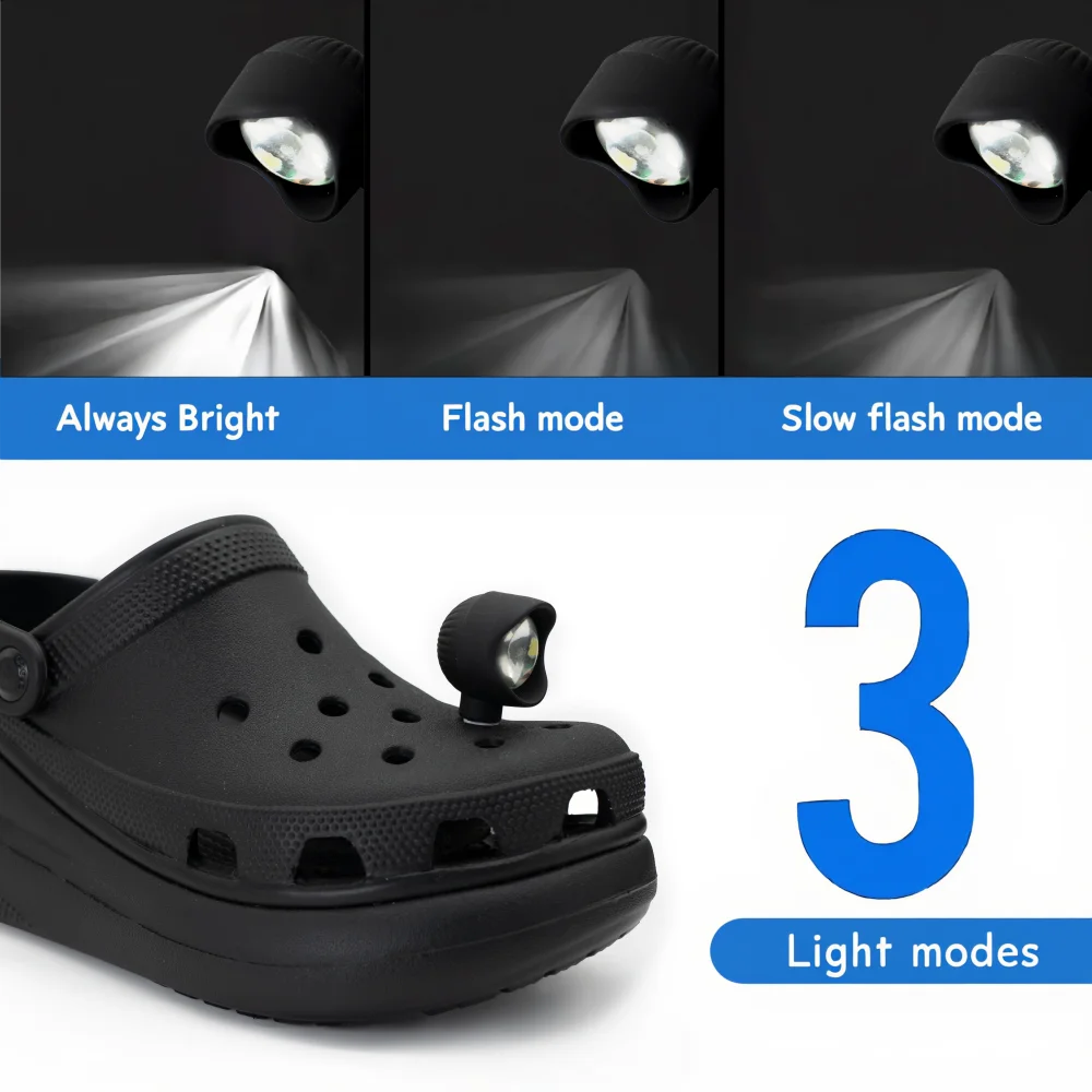 1/12PCS LED Lights Shoe Charms 3 Flashing Modes 12 Colors Luminous Shoe Accessories Pins for Fashion Women Men Growing Shoe Gift