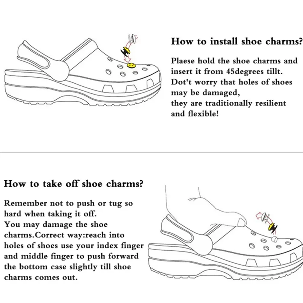 20PCS Summer Fashion Shoe Charms Set Accessories for Clogs Shoe Buckle Silver Bear Butterfly Diamond Chain DIY Shoes Decorations