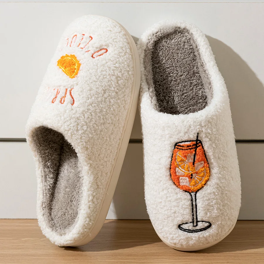 Aperol Spritz Women's Slippers Spritz O'Clock | Cozy Comfy Fluffy Slippers Party Bridal Shower Girl Mom Daughter Gift
