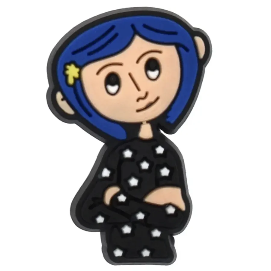 13-25Pcs Animation Movie Coraline The Secret Door Shoe Charms Cartoon Clog Sandals Shoes Decorate Aceessories Buckle Gifts