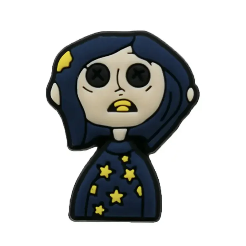 13-25Pcs Animation Movie Coraline The Secret Door Shoe Charms Cartoon Clog Sandals Shoes Decorate Aceessories Buckle Gifts