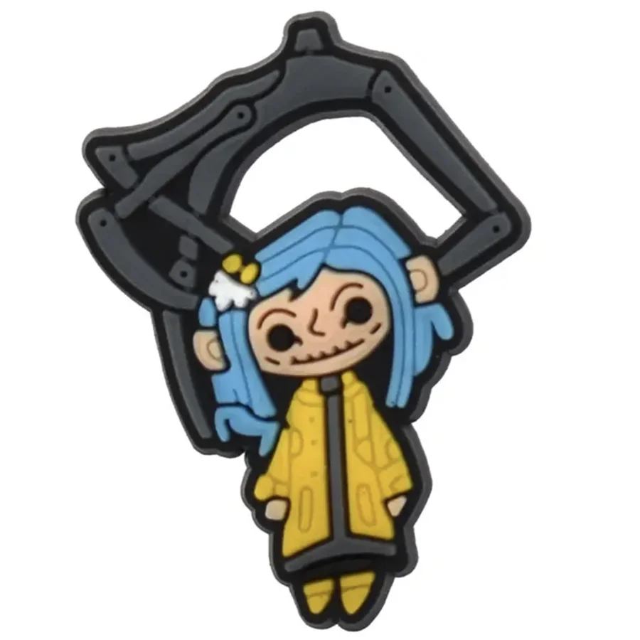 13-25Pcs Animation Movie Coraline The Secret Door Shoe Charms Cartoon Clog Sandals Shoes Decorate Aceessories Buckle Gifts