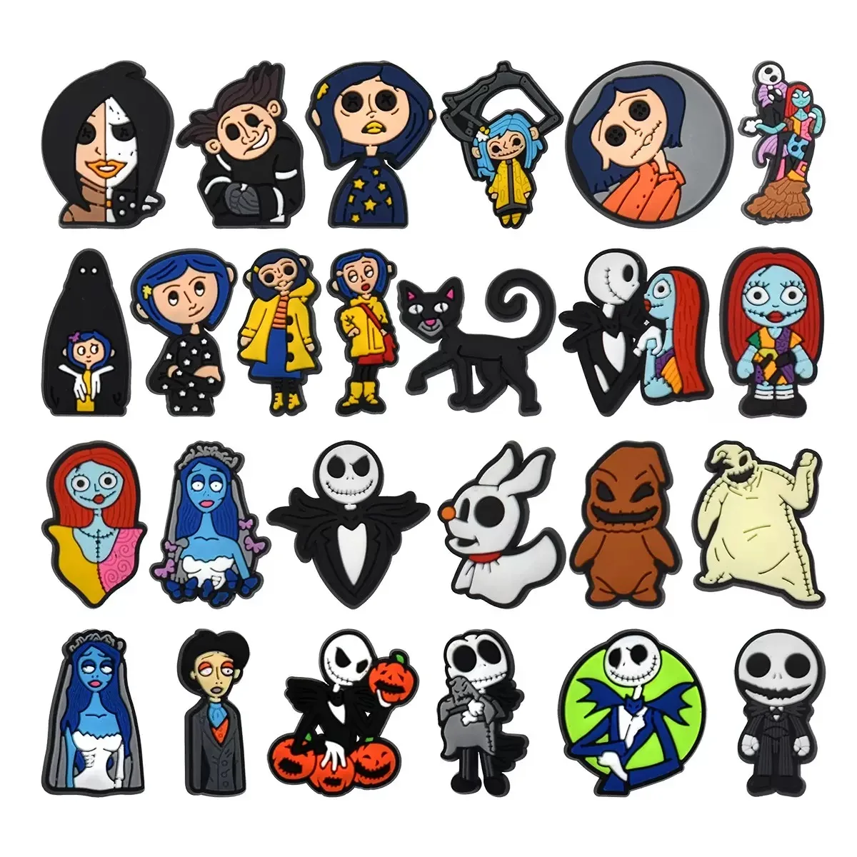 13-25Pcs Animation Movie Coraline The Secret Door Shoe Charms Cartoon Clog Sandals Shoes Decorate Aceessories Buckle Gifts