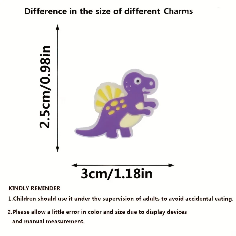 12Pcs Luminous Dinosaur Shoe Charms - 12PC Set for Crocs and Sandals,Dinosaur Shoe Charms Decoration