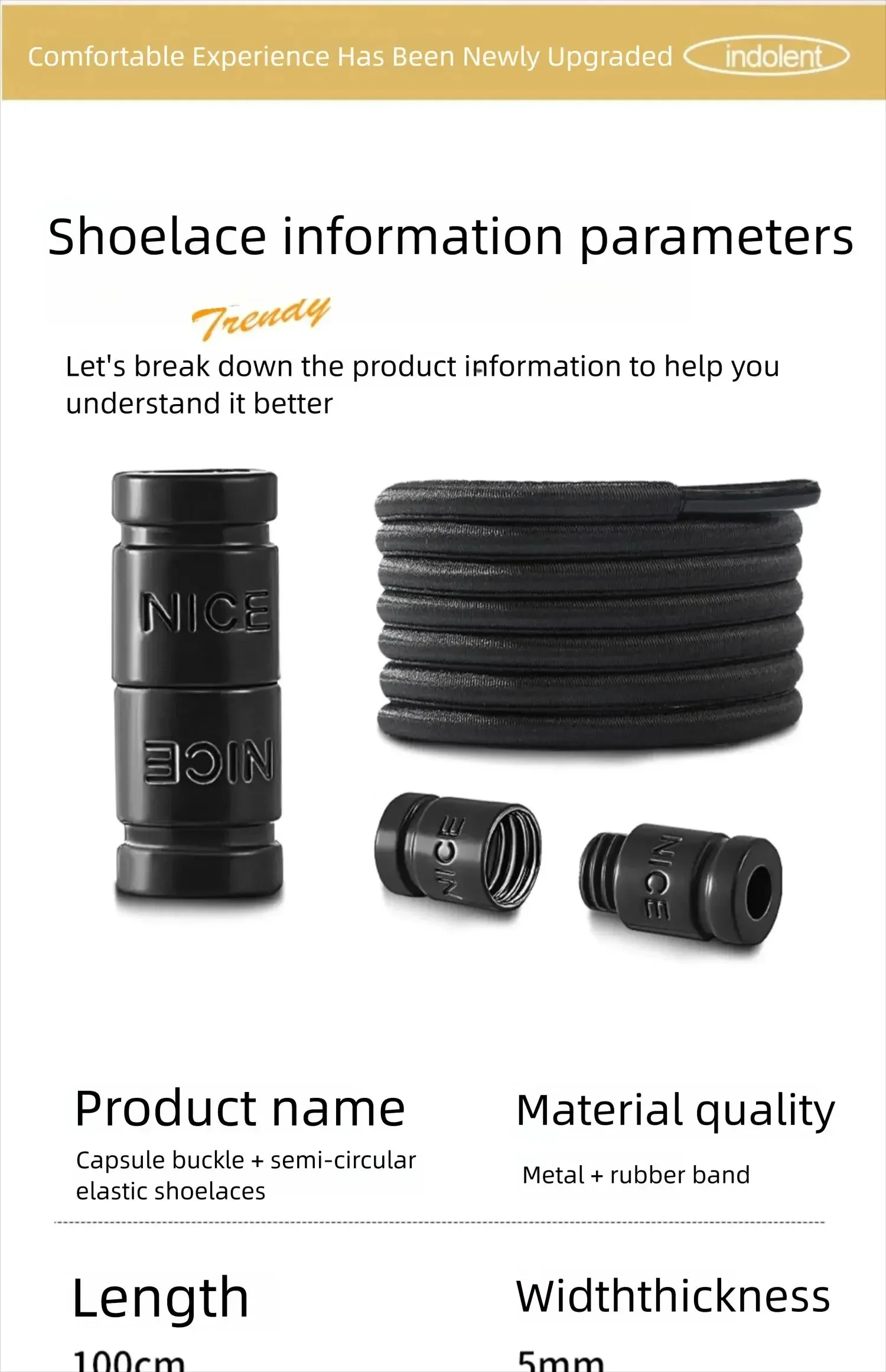 Colorful Metal Lock Sneakers Elastic Shoelaces No-Tie Sports Shoe Laces Stretch Rubber Shoestrings for Easy Wear