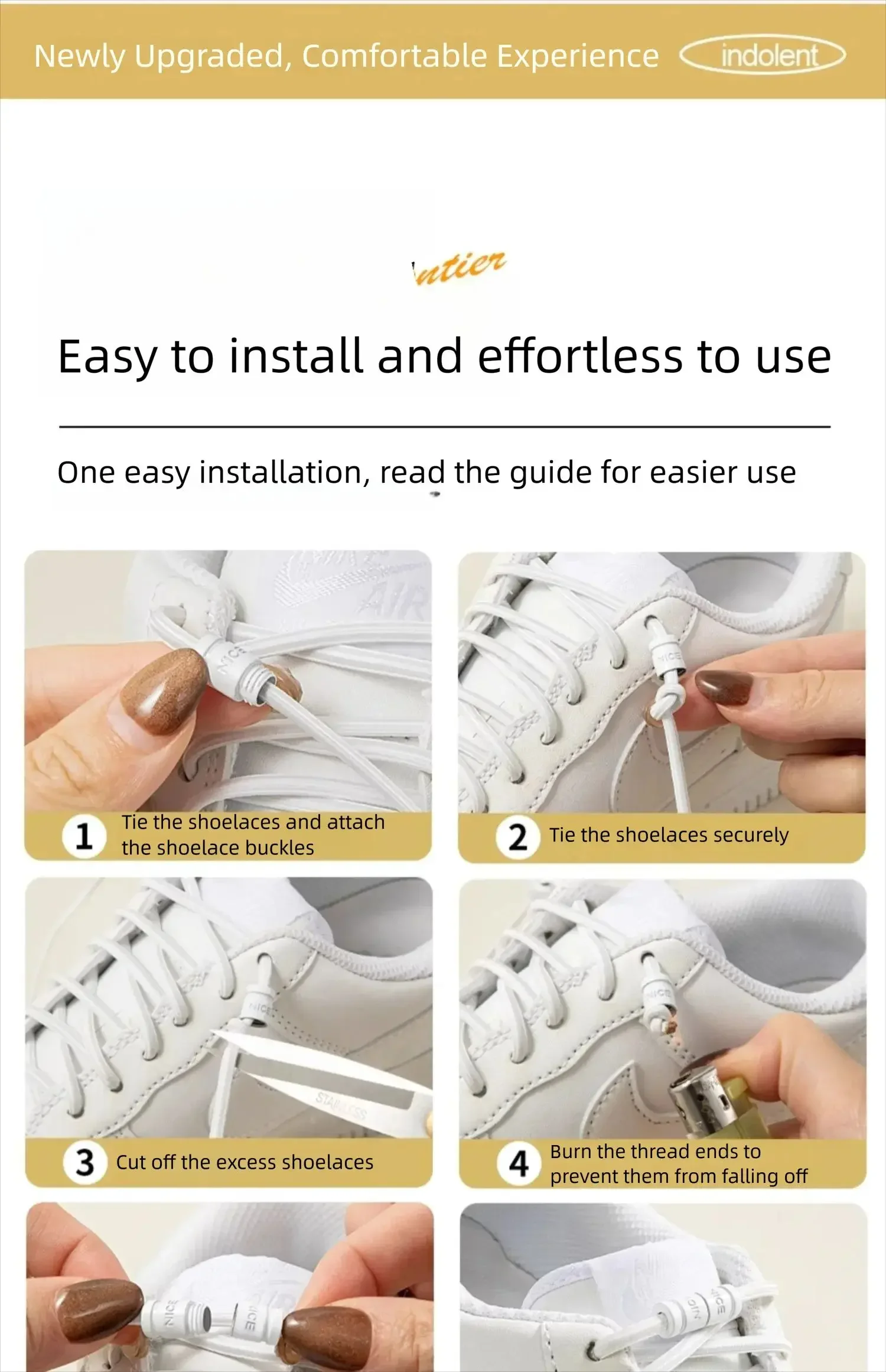 Colorful Metal Lock Sneakers Elastic Shoelaces No-Tie Sports Shoe Laces Stretch Rubber Shoestrings for Easy Wear
