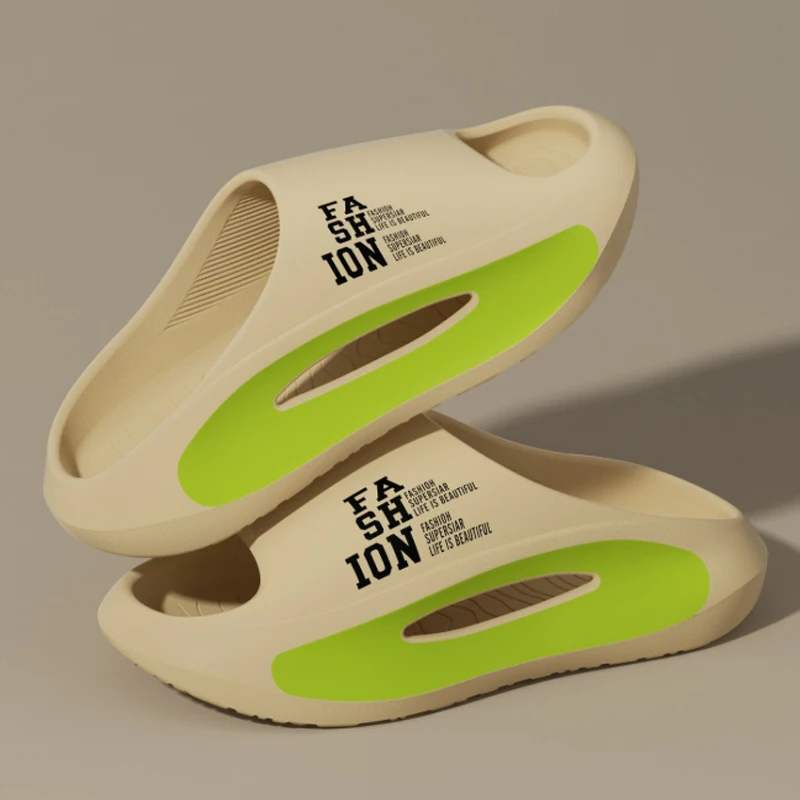 Summer Men's Sports Slippers Indoor Outdoor Sandals Beach Thick Sole EVA Slides Open Toe Non-slip Men Women Home Shoes Big Size