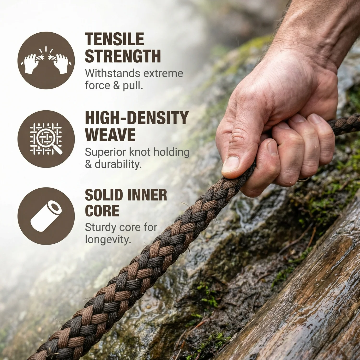 2 Pairs Round Wave Shape Non Slip Heavy Duty and Durable Outdoor Climbing Shoelaces Hiking Shoe Laces Shoestrings