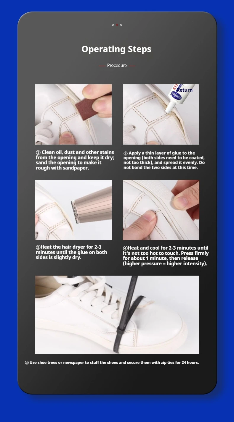 60ML strong shoe adhesive sneakers leather shoes high heels shoe glue Waterproof Transparent Soft Resin universal adhesive