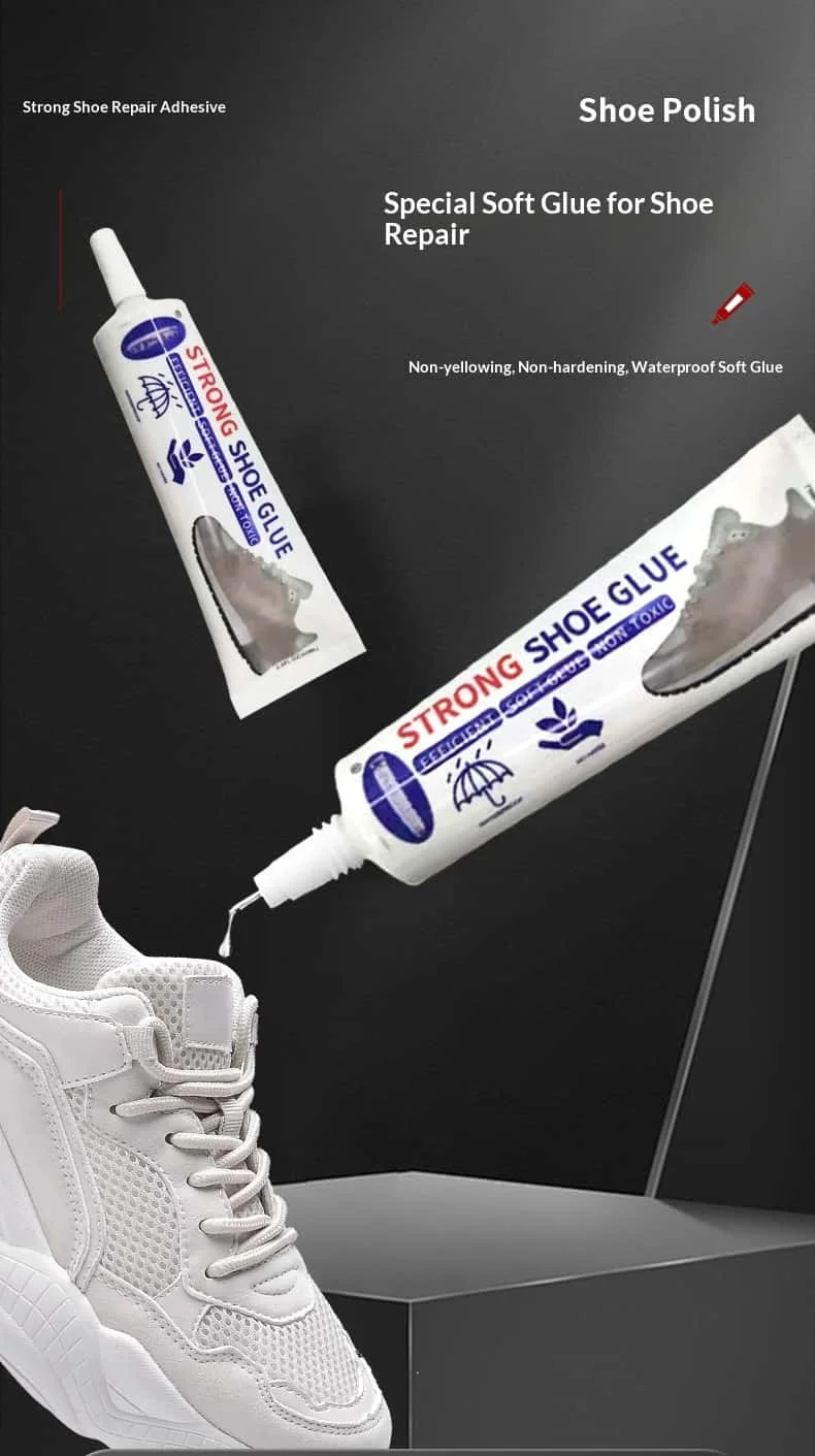 60ML strong shoe adhesive sneakers leather shoes high heels shoe glue Waterproof Transparent Soft Resin universal adhesive