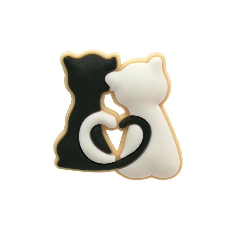 1/25pcs Cute Animal Shoe Charms Funny Cat Pig Panda Shoe Decorations Accessories Koala Ladybug Clog Jeans for Kids