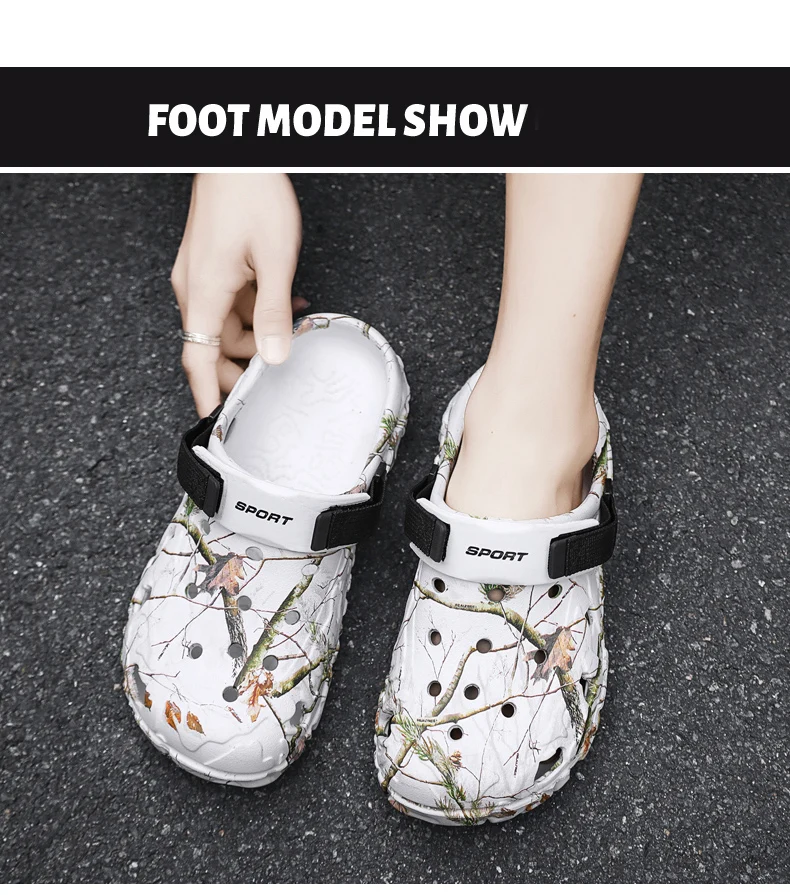Summer Men's Clogs Sandals Man Home Garden Shoes Comfortable Men Slippers Non-Slip Soft Bottom Flip Flop Sandals Big Size 46 47