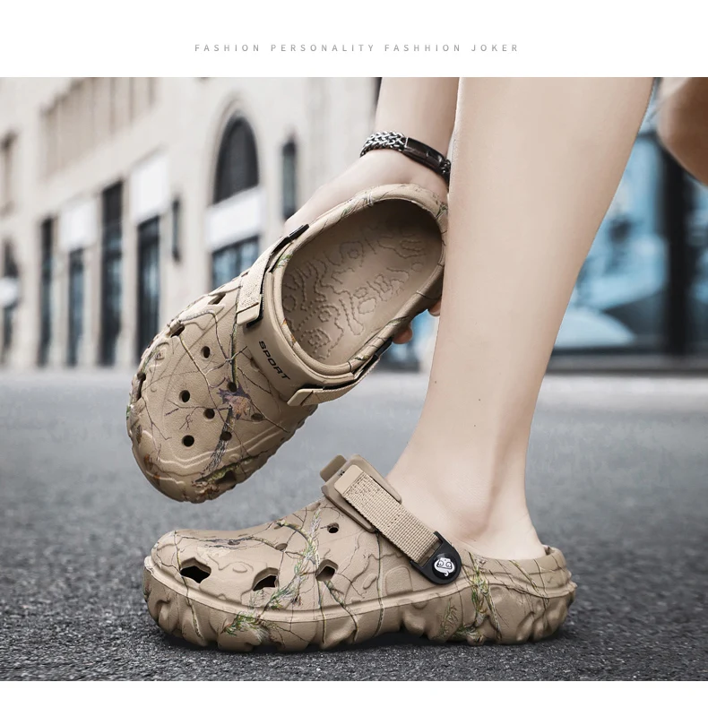 Summer Men's Clogs Sandals Man Home Garden Shoes Comfortable Men Slippers Non-Slip Soft Bottom Flip Flop Sandals Big Size 46 47