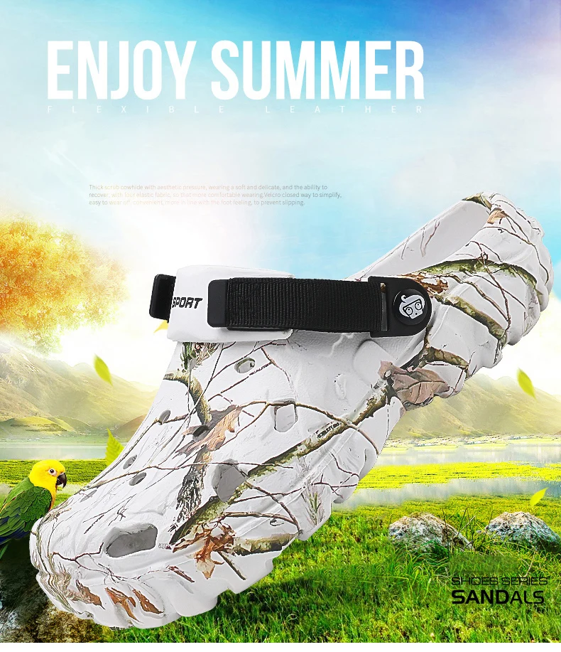 Summer Men's Clogs Sandals Man Home Garden Shoes Comfortable Men Slippers Non-Slip Soft Bottom Flip Flop Sandals Big Size 46 47