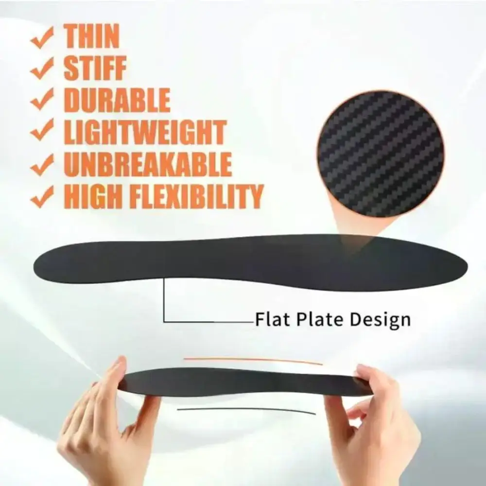 1 Pair Rigid Plate Carbon Fiber Insole Support Insert Carbon Fiber Material Orthotic Shoe Insoles Morton Extension Ultra-Thin