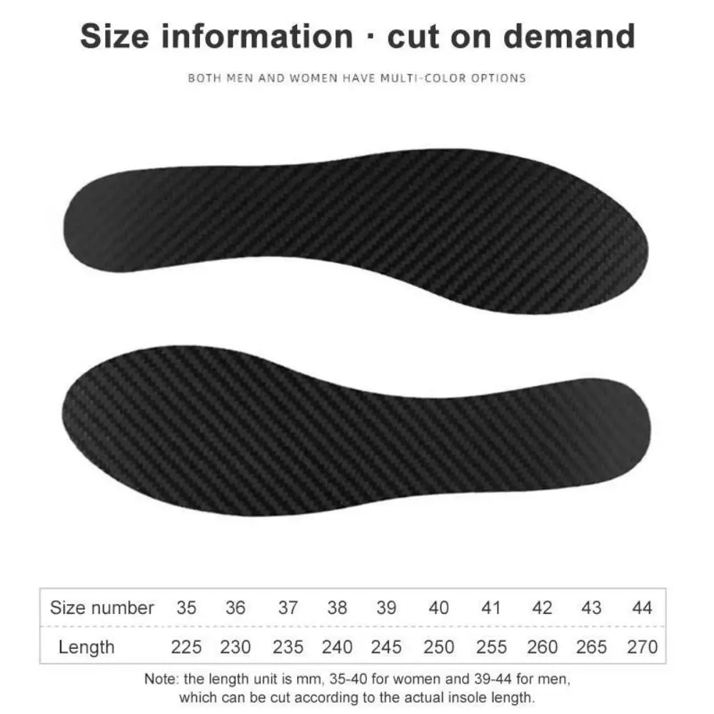 1 Pair Rigid Plate Carbon Fiber Insole Support Insert Carbon Fiber Material Orthotic Shoe Insoles Morton Extension Ultra-Thin