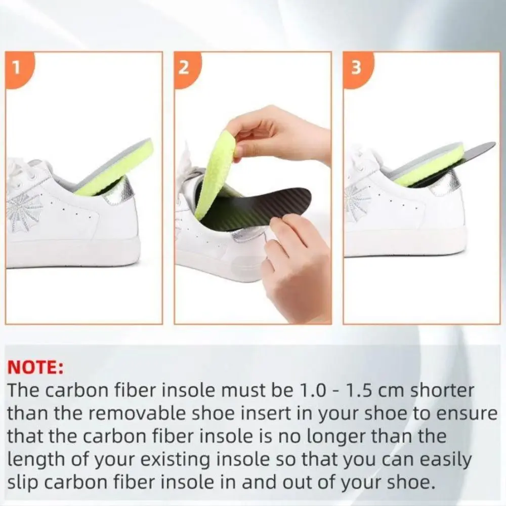 1 Pair Rigid Plate Carbon Fiber Insole Support Insert Carbon Fiber Material Orthotic Shoe Insoles Morton Extension Ultra-Thin