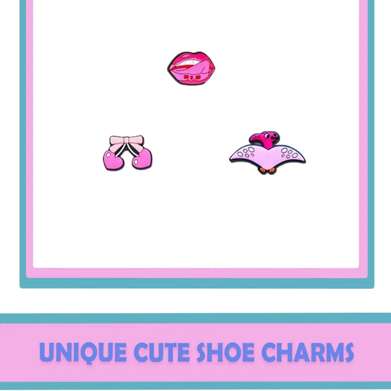 Random 10-100Pcs Pink Series Shoe Charms For Sandals,Shoe Decoration Accessories Shoe Pins Great Gift For Men Women