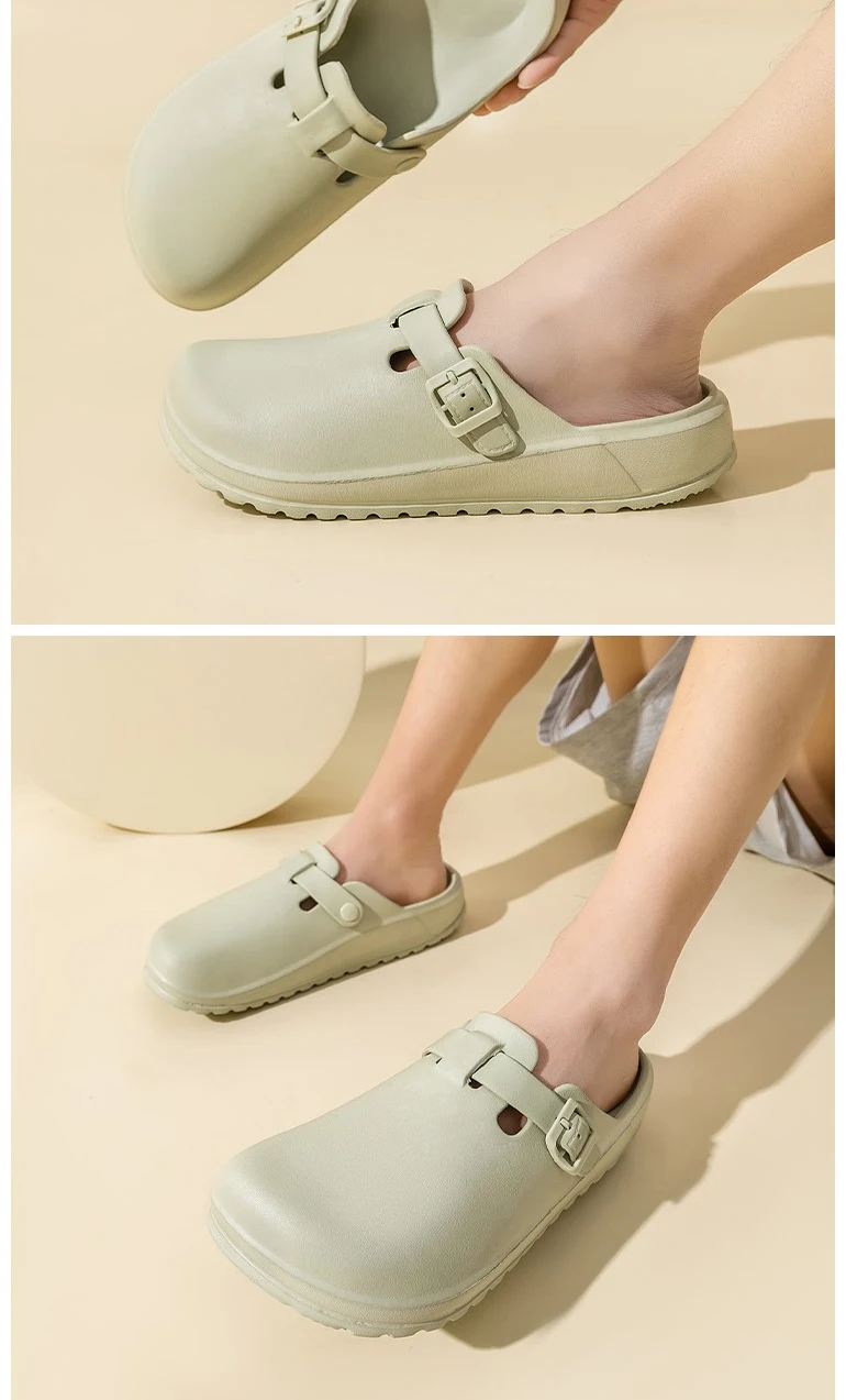 A Pair of Women's Lightweight Non-Slip Slippers, Comfortable and Stylish, Simple Slip-On Slippers for Couples