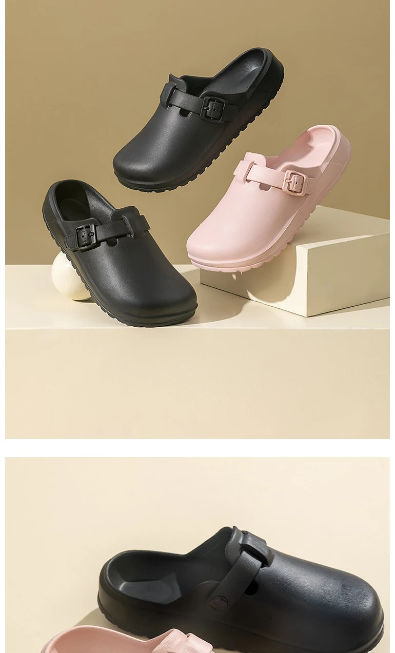 A Pair of Women's Lightweight Non-Slip Slippers, Comfortable and Stylish, Simple Slip-On Slippers for Couples