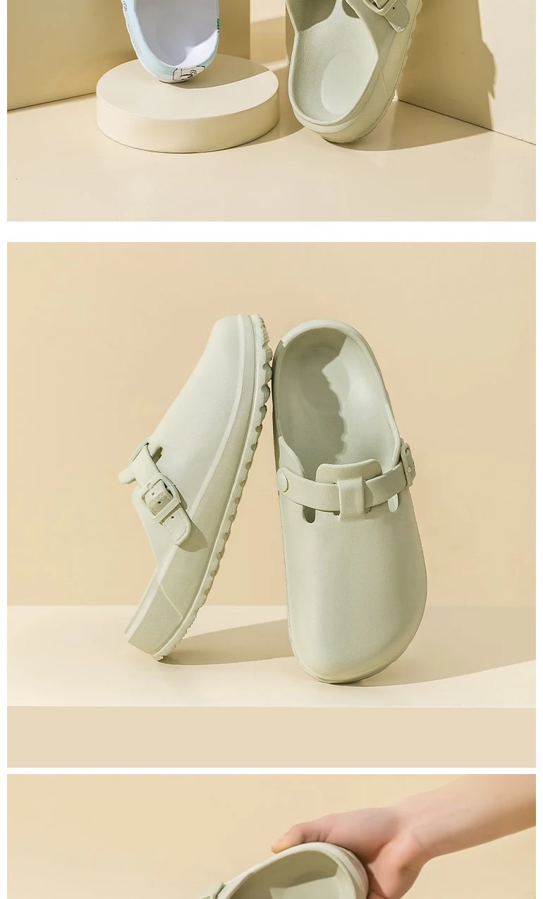 A Pair of Women's Lightweight Non-Slip Slippers, Comfortable and Stylish, Simple Slip-On Slippers for Couples