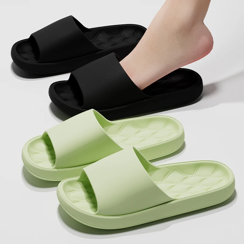 Fashion Men Slippers Summer Flat Lightweight EVA Home Bathroom Home Slippers Comfort Non-slip Couples Indoor Slides Shower Shoes