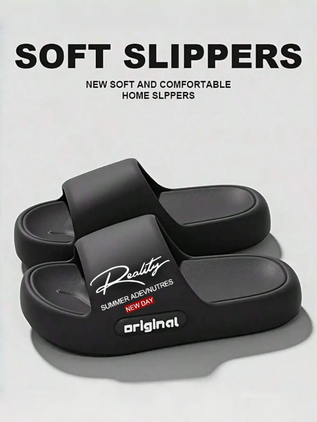 New Casual Innovative Design Men's Slippers Eva Soft Sole Lightweight Home Slippers High Quality Exclusive Brand Slippers