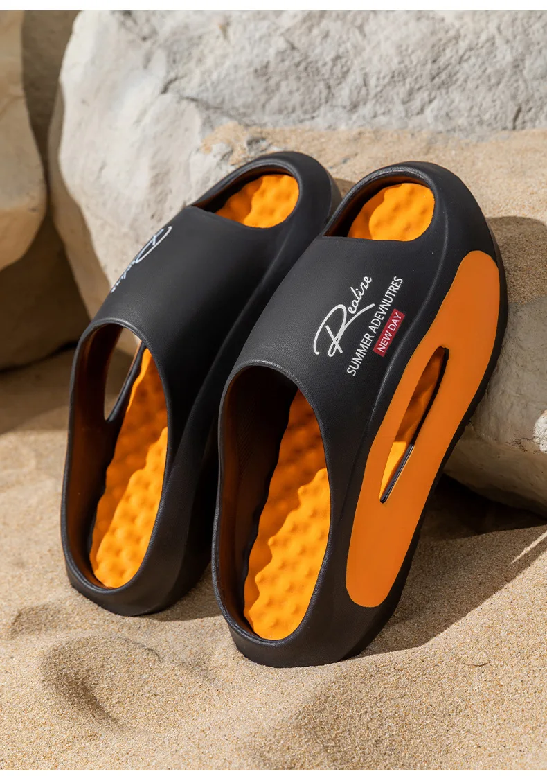 Men Leisure Slippers Women Summer House Shoes Soft EVA Anti-slip Couples Indoor Beach Slides Female Male Outdoor Street Sandals