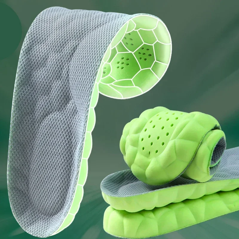 Thick Sports Insoles Both Men and Women Fully Padded with Anti Odor Sweat Absorbing Breathable High Elasticity for Long Standing