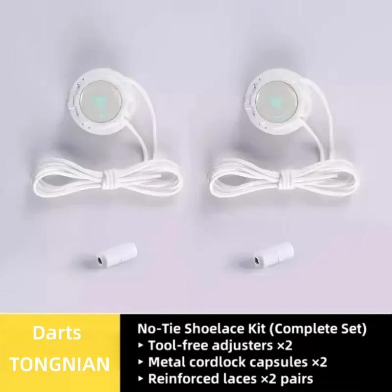 Quick-Tie Casual Sneaker Laces, No-Tie Locking System - Plastic Rotating Shoelace Fasteners - Secure Lock Sport Shoe Accessories