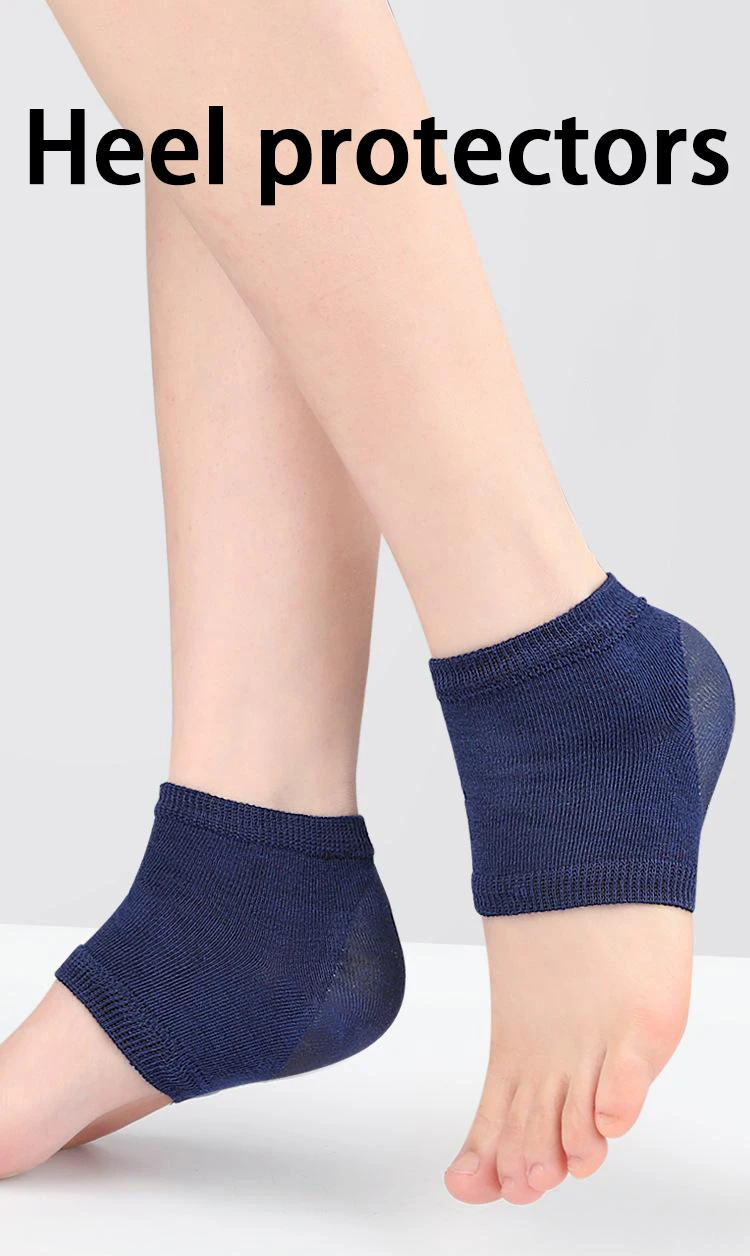 Heel Protectors Gel Heel Protectors Anti Cracked Feet Half Size Socks Unisex Foot Care Pads 2Pcs/4Pcs
