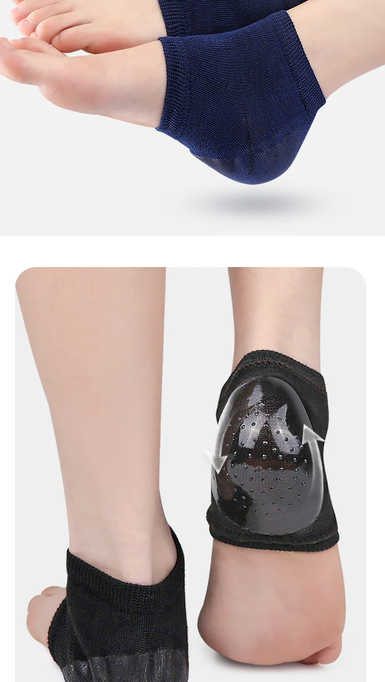 Heel Protectors Gel Heel Protectors Anti Cracked Feet Half Size Socks Unisex Foot Care Pads 2Pcs/4Pcs
