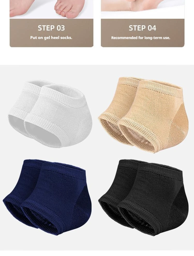 Heel Protectors Gel Heel Protectors Anti Cracked Feet Half Size Socks Unisex Foot Care Pads 2Pcs/4Pcs