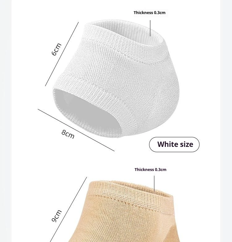 Heel Protectors Gel Heel Protectors Anti Cracked Feet Half Size Socks Unisex Foot Care Pads 2Pcs/4Pcs