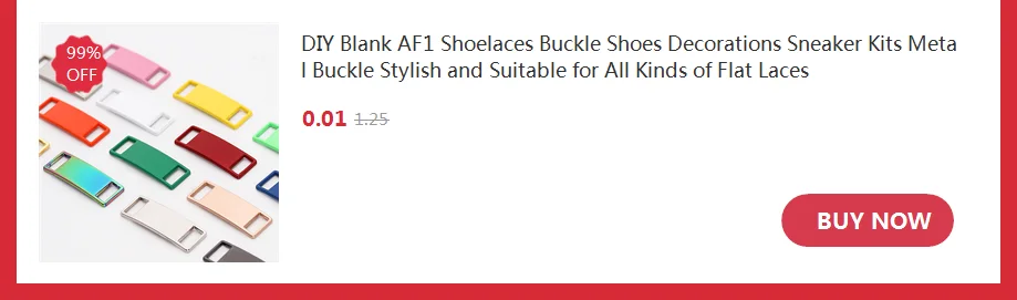 1Pair AF1 Shoelaces buckle Shoelace Buckle Metal Shoelaces Accessories Metal Lace Lock DIY Sneaker Kits Metal Lace Buckle