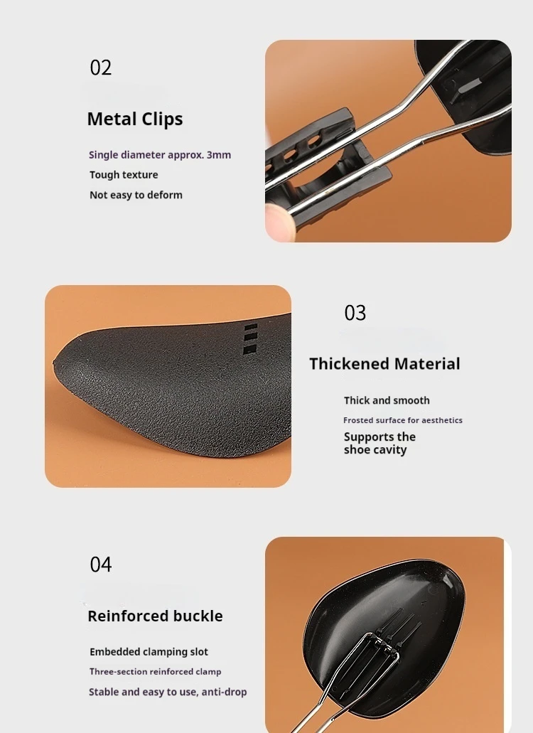 Unisex Shaping Anti Wrinkle Shoe Lasts Scalable Shoe Trees for Anti Deformation Inner Support Shoes Stretcher 1Pair/2Pair