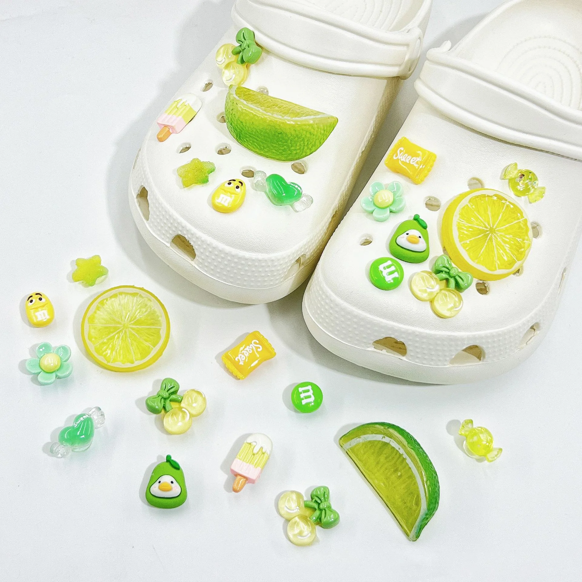 DIY 3D Fruit Tomatoes Shoe Charms Accessories for Clogs Slide Sandals Garden Shoe Decoration Buckle Beach Bag Pins Summer Gifts