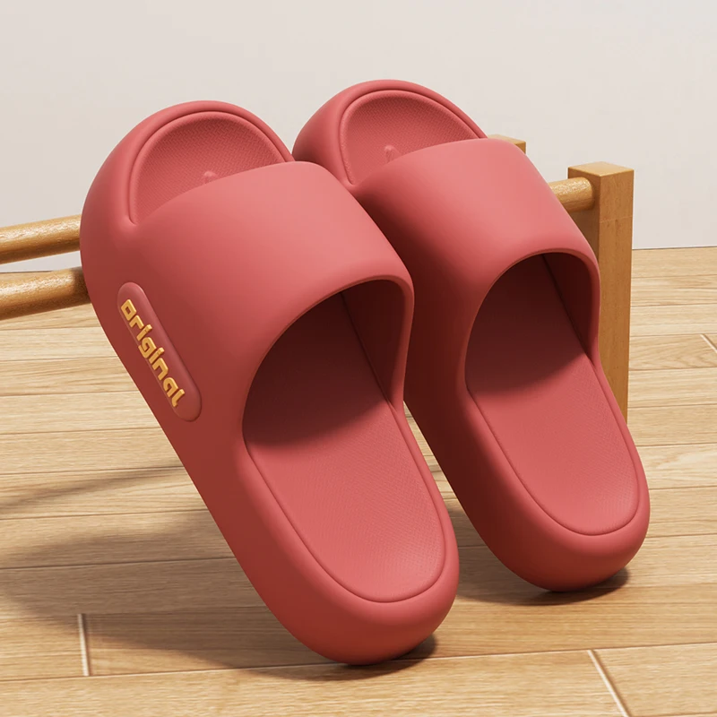 Letter Printed Thick Bottom Pillow Slippers Women 2026 Indoor Soft Platform Slides Woman Outdoor Non Slip Beach Flip Flops 45