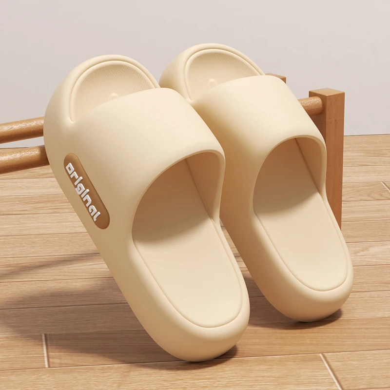 Letter Printed Thick Bottom Pillow Slippers Women 2026 Indoor Soft Platform Slides Woman Outdoor Non Slip Beach Flip Flops 45