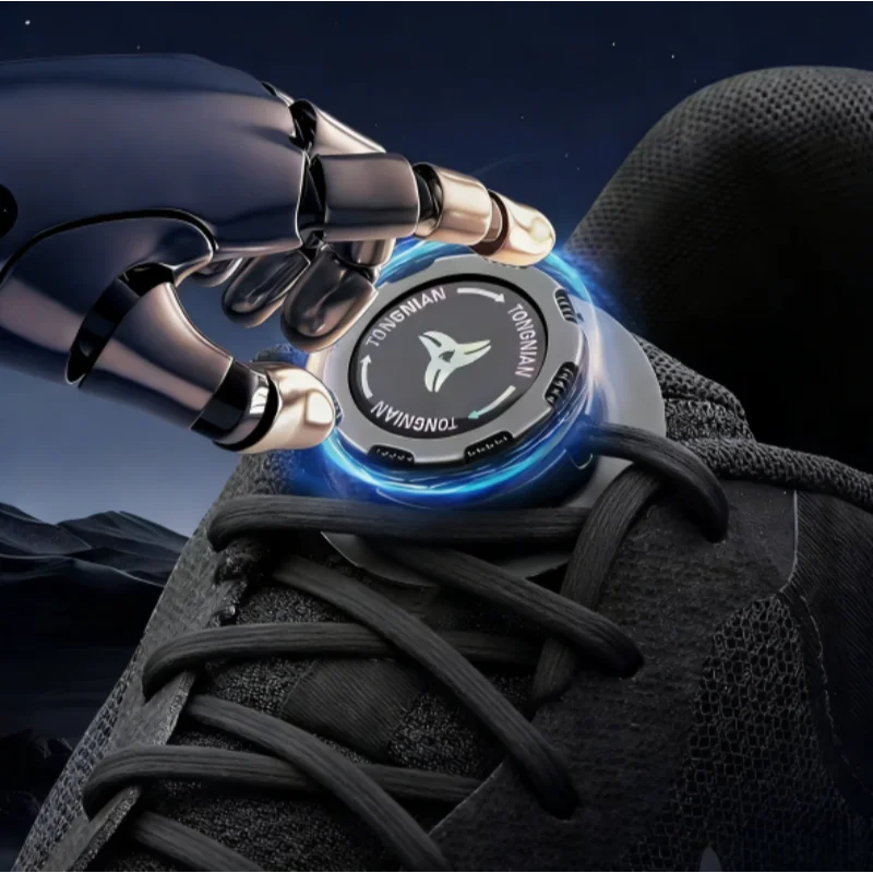 1 Pair of Tech Design No-Tie Shoe Buckles - Rotating Quick-Adjust Fasteners for Thick Laces, Unisex for Sports & Outdoor