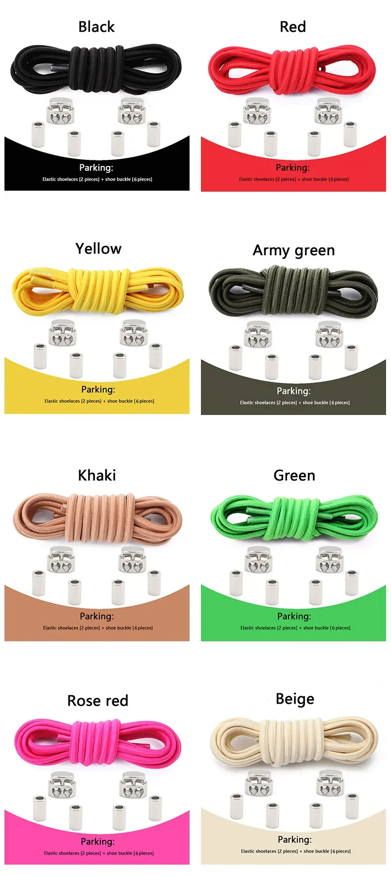 Tieless Elastic Shoe Laces No Tie Shoelaces Round Shoelace Sneakers for Kids and Adult with Strong Lock and Speed Shoestrings