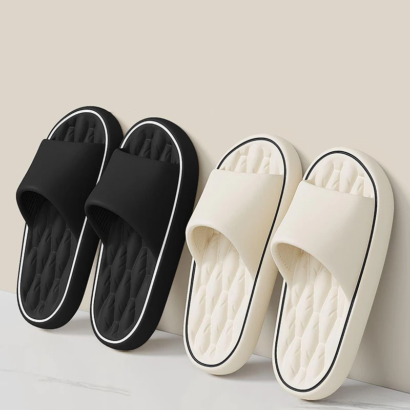 Big Size Men's Slippers Summer Ligtweight Indoor Home Bathroom Sandals Anti-Slip Soft EVA Sole Outdoor Beach Couple shoes