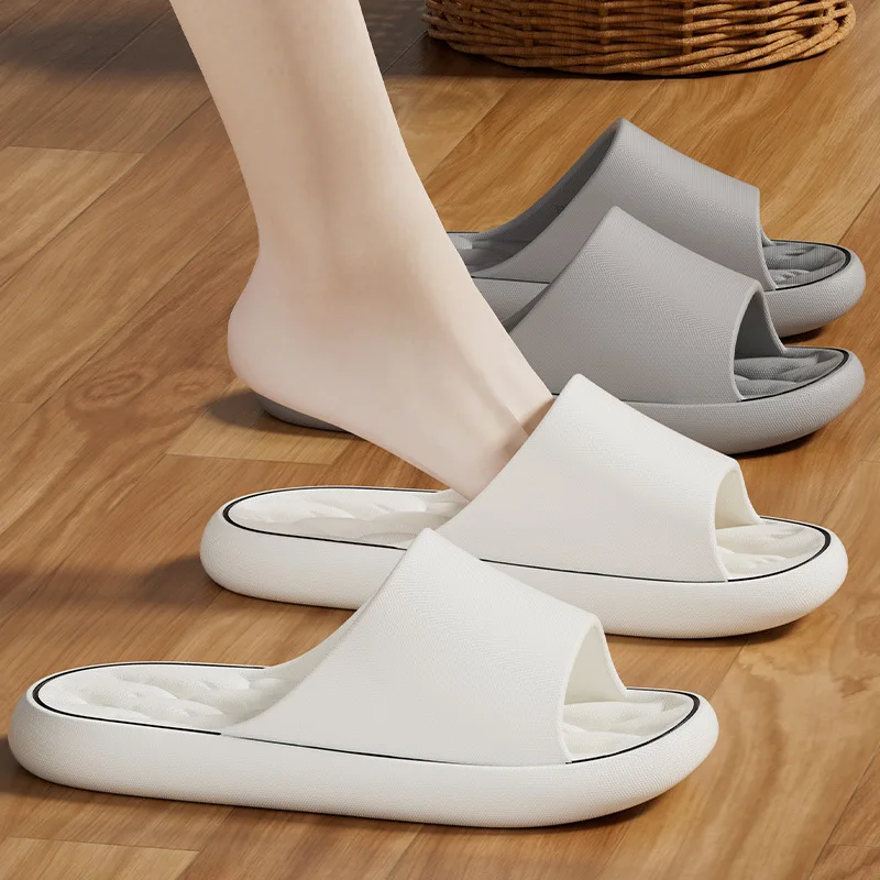 Big Size Men's Slippers Summer Ligtweight Indoor Home Bathroom Sandals Anti-Slip Soft EVA Sole Outdoor Beach Couple shoes