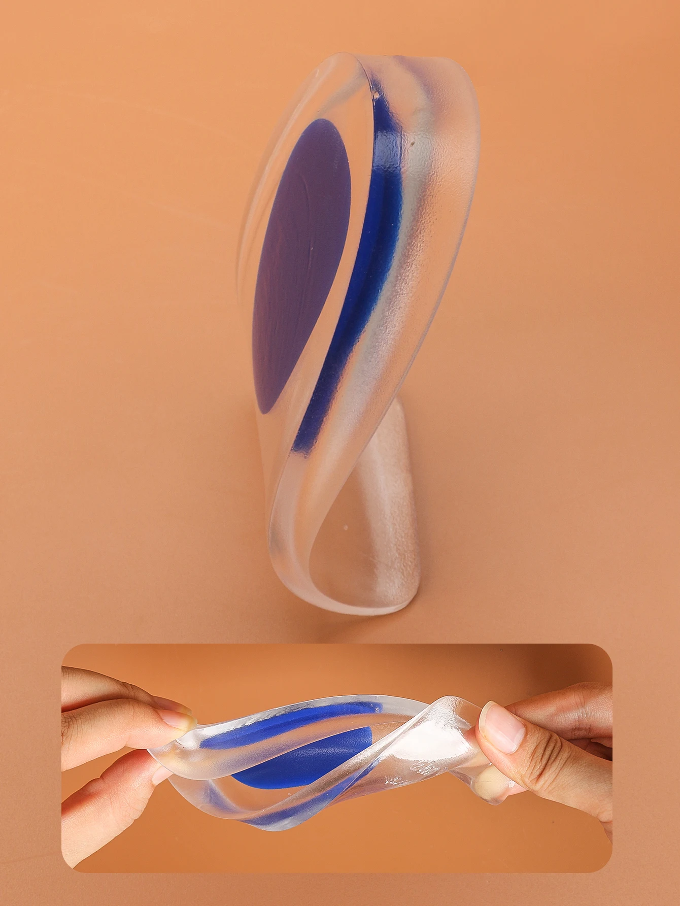 Silicone Insole Heel Pad for Male and Female Bone Spurs to Protect the Heel, Relieve Soft Pain, and Relieve Stress. Heel Pad