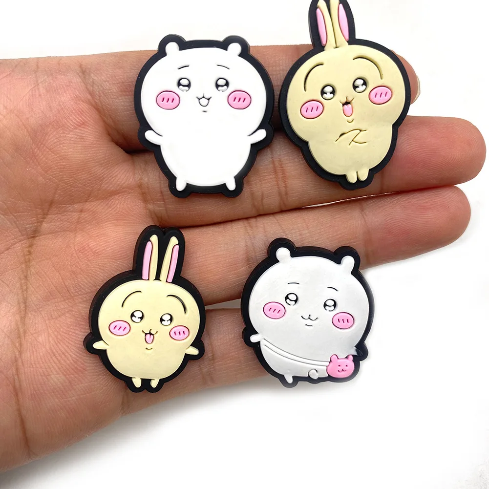 New 10pcs Creativity Cute Japan Cartoon Series PVC Shoe Accessories Fit Wristbands Hole Slipper DIY Detachable Fashion Gifts