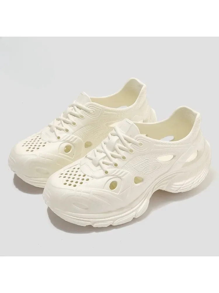 2026 Summer New Fashionable Thick Bottom Non Slip Hollow Breathable Women's Sports Shoes Beach Comfortable Sandals